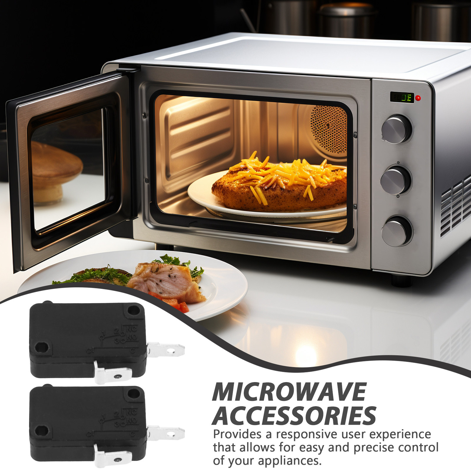Microwave Oven - 2Pcs Micro Switch Normally Open Universal