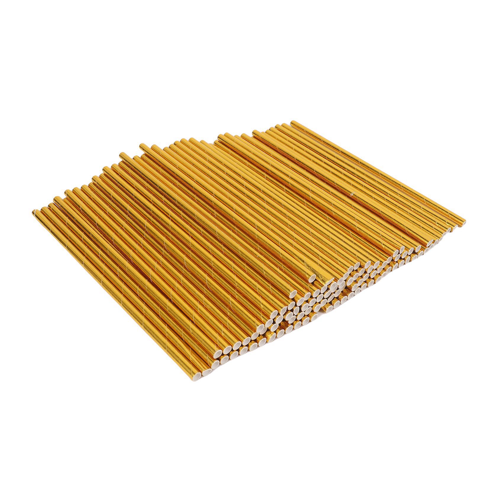 Kitchen Appliances In - Kitchen Appliance Gold Foil Paper Straws,