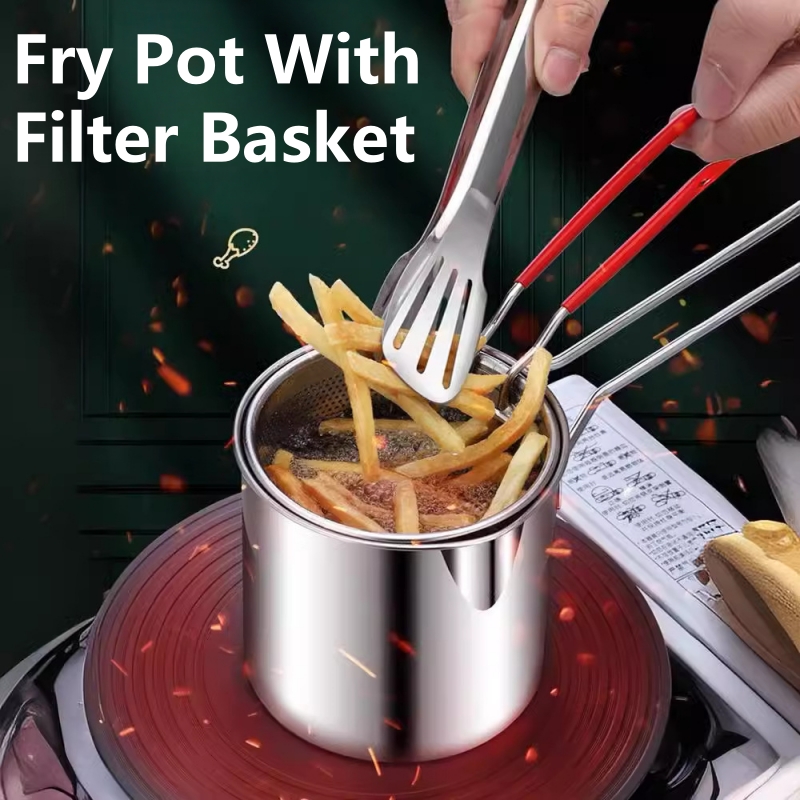 Induction Cooker - 304 Stainless Steel Deep Fryer Pot