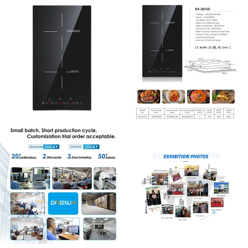 Induction Cooker - High Efficiency 2-Burner Electric Induction Cooktop