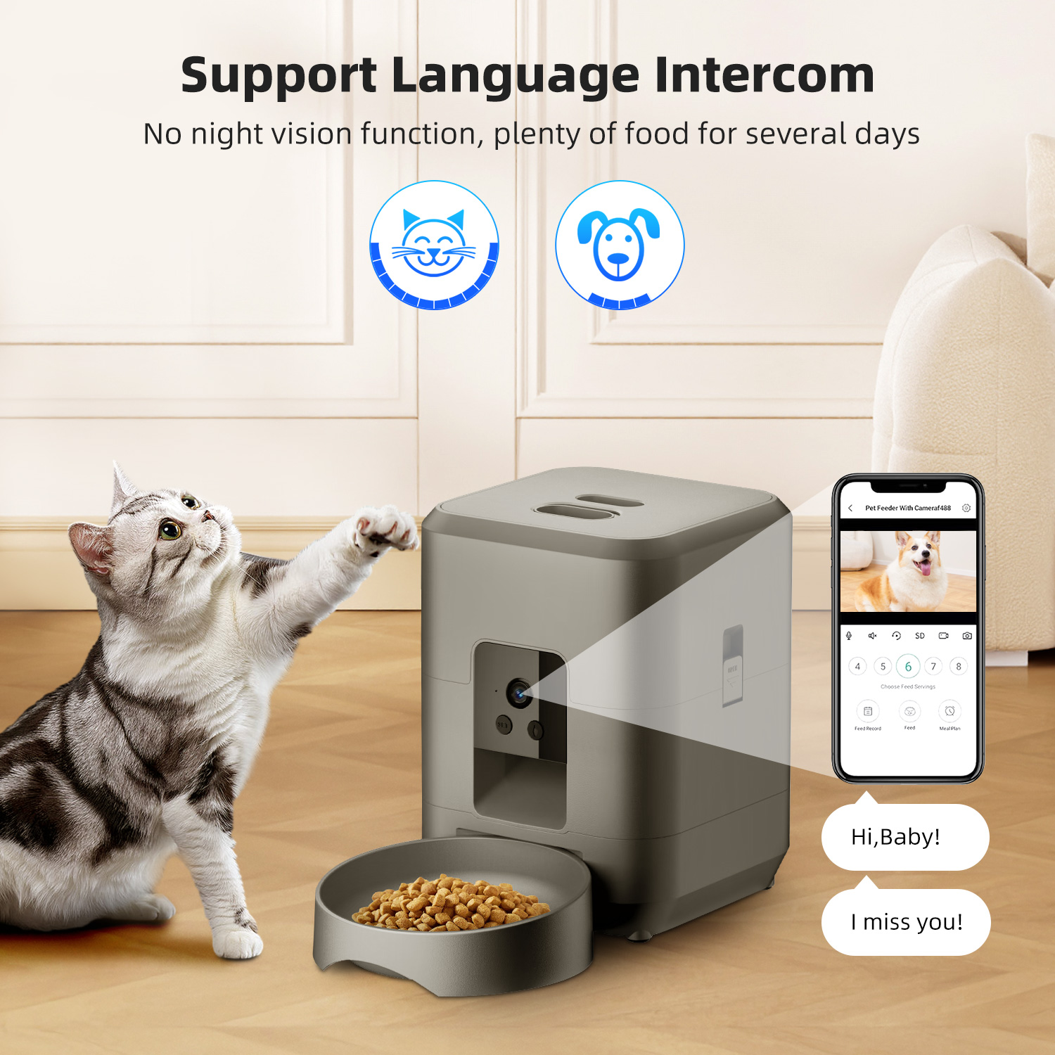 Cat Automatic Feeder With Came - Kitchen Appliances Video recension och pris