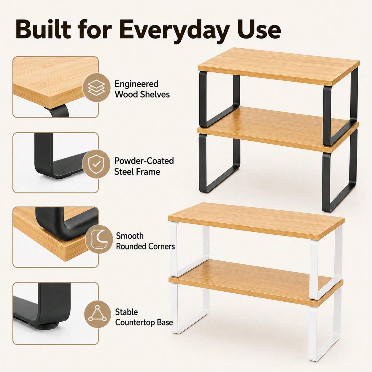 2pcs Cabinet Shelf Organizers, - Kitchen Appliances Cabinet recension och pris
