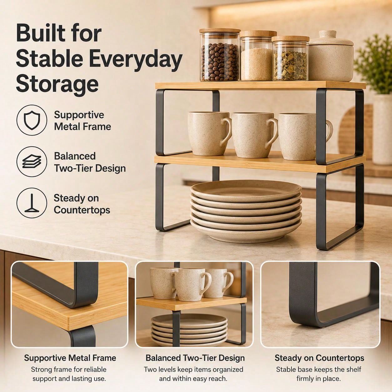 2pcs Cabinet Shelf Organizers, - Kitchen Appliances Cabinet recension och pris