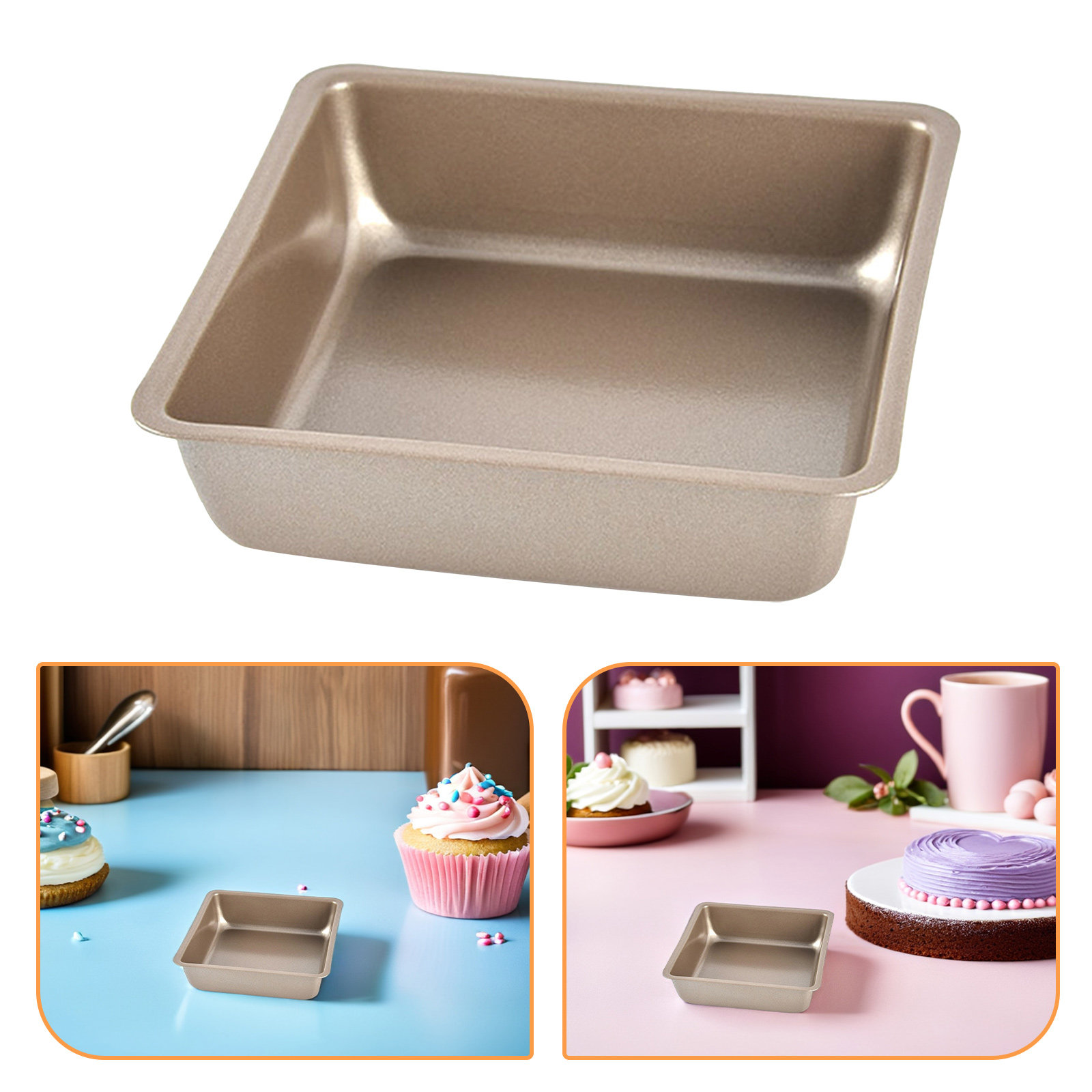 4Pcs 4 Inch Square Nonstick Ba - Toaster recension och pris